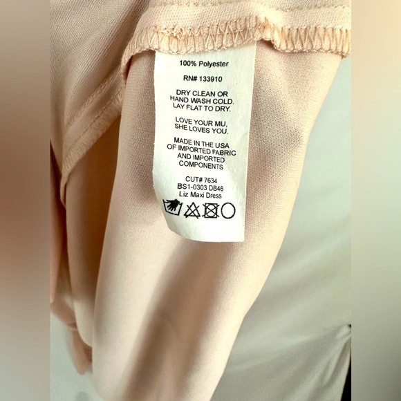 Show Me Your MuMu - Liz Maxi Dress Soft Beige Chiffon Mock Wrap Dress Sm… - Picture 10 of 10